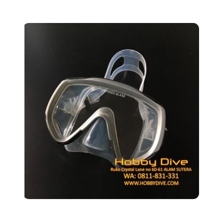 AQUATEC Mask Big View Single Lens Silicone Skirt MK500 - Scuba Diving