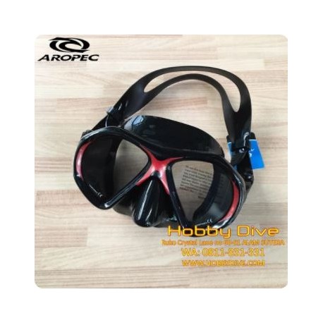 AROPEC Mask Mantis Snorkeling Red Black M2HF08 - Scuba Diving