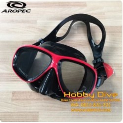 AROPEC Mask Red Black M2CD04 - Scuba Diving Alat Diving