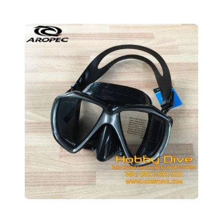 AROPEC Mask Grey Black M2HF01 - Scuba Diving Alat Diving