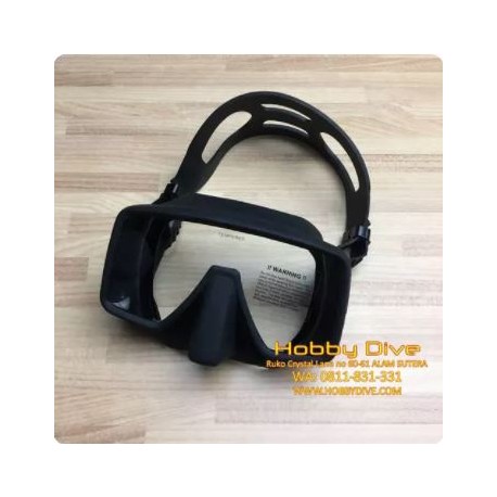 AQUATEC Mask Low Profile Black MK350 - Scuba Diving Alat Diving