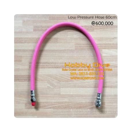 TECLINE Low Pressure Hose 60cm Pink - Scuba Diving Alat Diving