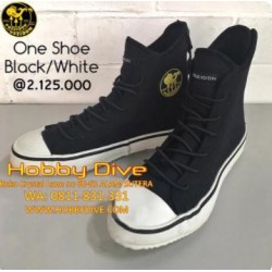 [PSN-0251-96] POSEIDON One Shoe Booties Black White