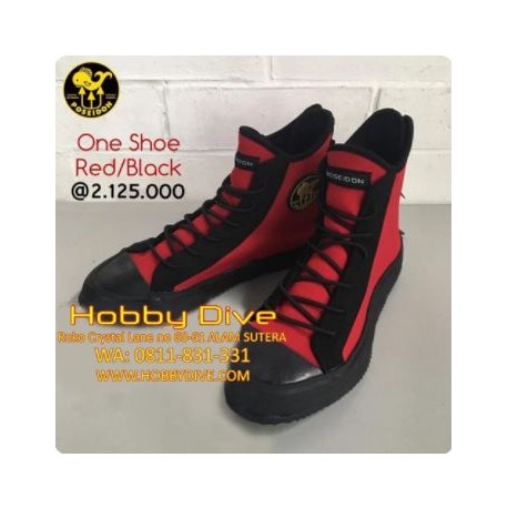 [PSN-0251-83] POSEIDON One Shoe Booties Black Red