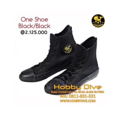 POSEIDON One Shoe Booties All Black PSN-0251-86