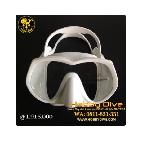 Poseidon White Line Mask - Scuba Diving