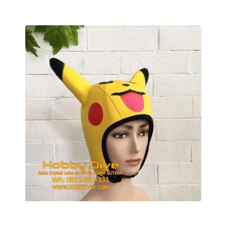 Hood Pikachu Yellow - Diving Hood Beanie Scuba Diving HD-013