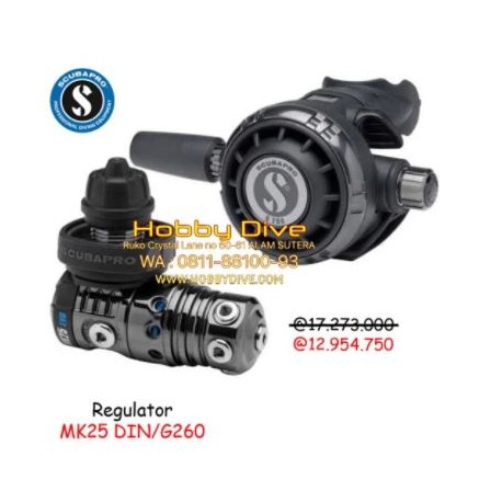 SCUBAPRO Regulator MK25 Evo DIN/G260 Scuba Diving Alat Selam