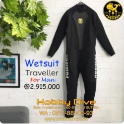 [PSN-0220-12] POSEIDON Wetsuit Traveller 3mm Men Black Scuba Diving