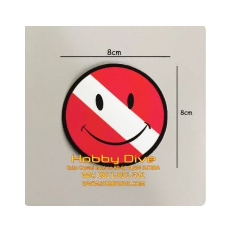 Sticker Smiley Face Dive Flag Accessories Sticker Diving HD-048