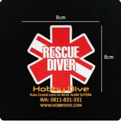 Sticker Rescue Diver Star of Life Accessories Sticker Diving HD-070