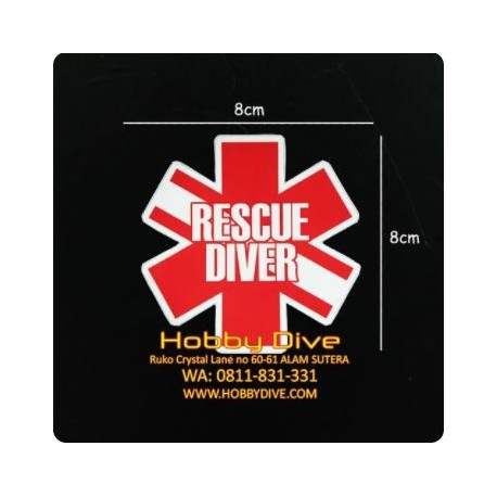Sticker Rescue Diver Star of Life Accessories Sticker Diving HD-070