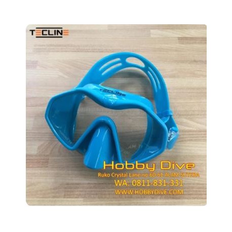 TECLINE Mask Frameless Neon Blue - Scuba Diving Alat Diving