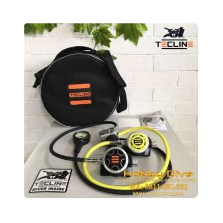 TECLINE Regulator R4 Tec1 Set with Octopus and SPG - Scuba Diving