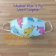 Masker Kain Motif Dolphin Face Mask 3ply + Slot Filter HD-805