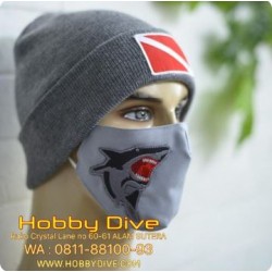 Masker Kain Shark Embroidery Diving 3 Ply HD-706