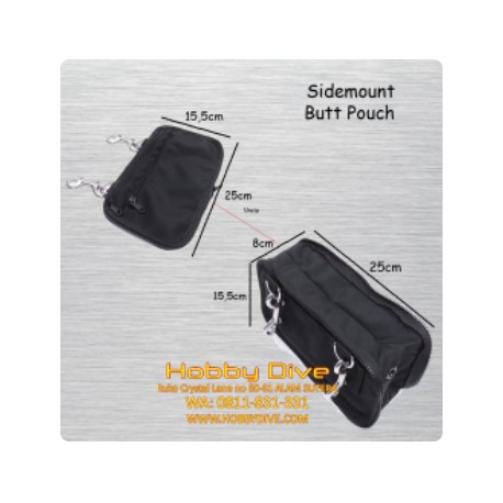 Sidemount Storage Pocket - Butt Pocket Pouch HD-100