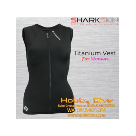 Sharkskin Titanium Chillproof Vest Full Zipper Women - Scuba Diving