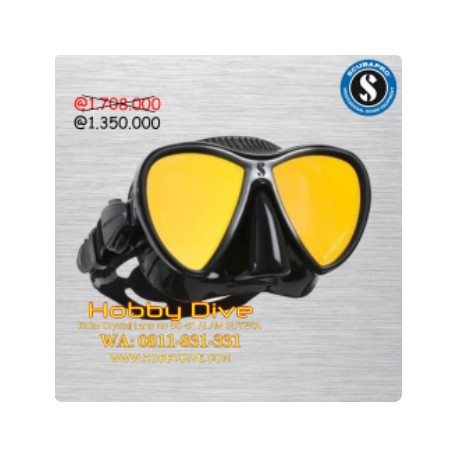 Scubapro Mask Synergy Twin Trufit Black Skirt Mirror SP-MK12