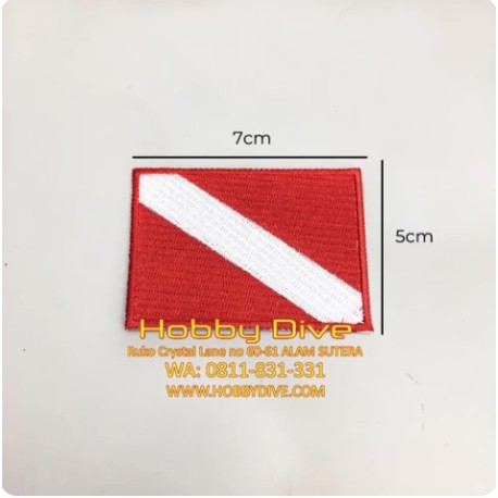 Manta Dive Flag Embroidery Patch Iron Scuba Diving HD-570