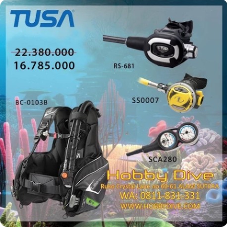 Tusa BCD LIBERATOR Σ II Package with Regulator + Octopus + Gauge Scuba