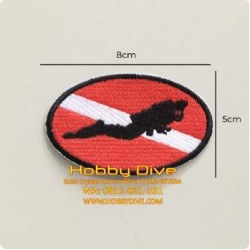 Diver Dive Flag Embroidery Patch Iron Scuba Diving HD-353