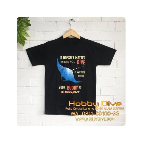 T-Shirt Dive Buddy - Black Scuba Diving HD-231