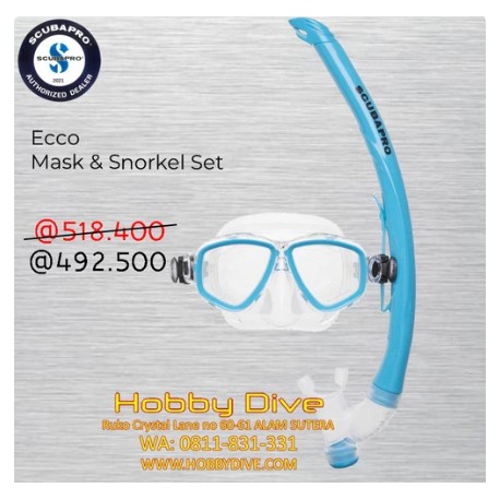 Scubapro Ecco Mask and Snorkel Set Turquoise - Scuba Diving