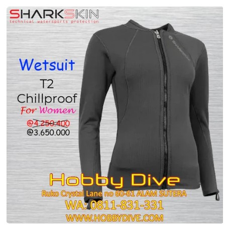Sharkskin T2 Chillproof Long Sleeve Full Zip Women - Scuba Diving