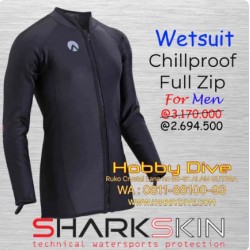 Sharkskin Chillproof Long Sleve Full Zip Wetsuit Top Men