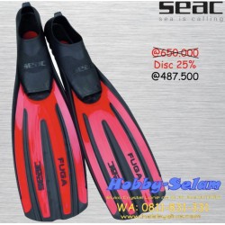 SEAC Fins Full Foot Fuga Rosso - Scuba Diving Alat Diving Alat Snorkeling