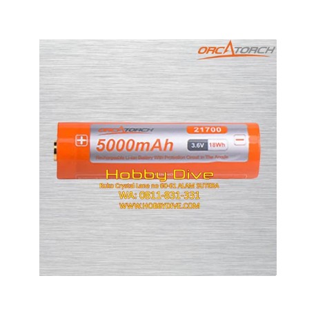 ORCATORCH USB Battery 21700 5000mAh - Scuba Diving Accessories