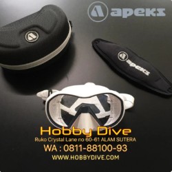 Apeks Mask VXI White Silicone Clear Lens Scuba Diving Alat Diving