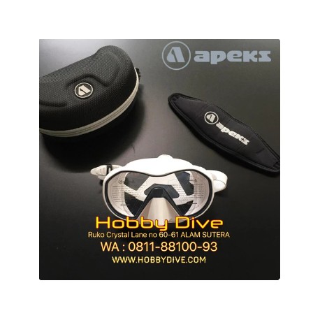Apeks Mask VXI White Silicone Clear Lens Scuba Diving Alat Diving
