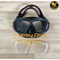 [PSN-8700] Poseidon Mask 3D Kevlar - Black Skirt Scuba Diving