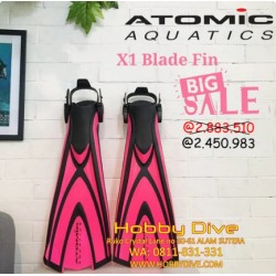Atomic Fin X1 Blade Fin - Pink - Scuba Diving Alat Diving