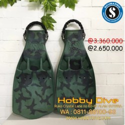 SCUBAPRO Jet Fin Camo Army Open Heels Spring Strap - Scuba Diving