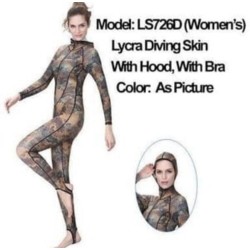 SKIN SUIT Dive & Sail SS 01 UPF50+ WOMEN camouflage Alat Selam Diving