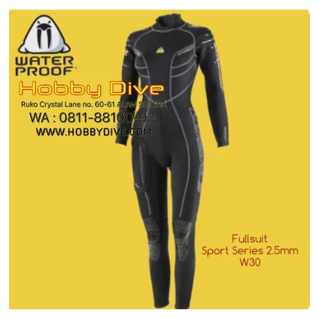 Waterproof Wetsuit Fullsuit 2.5mm Lady Sport Series W30 Alat Diving