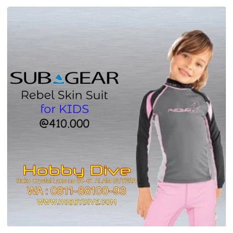 SUBGEAR Rebel Skin Suit for KIDS Girl - Scuba Diving Alat Diving