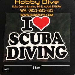 Diving Sticker I Love Scuba Diving Scuba Diving Accessories HD-326