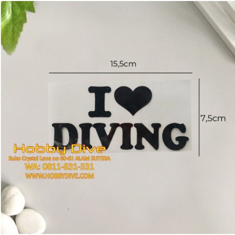 Diving Sticker I Love Scuba Diving Scuba Diving Accessories HD-326