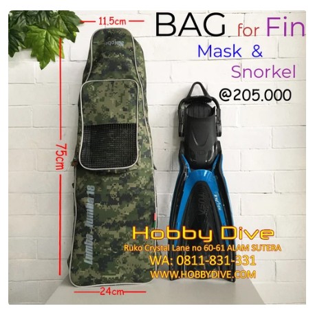 Nobel Bag For Fin, Mask And Snorkel Camo Green