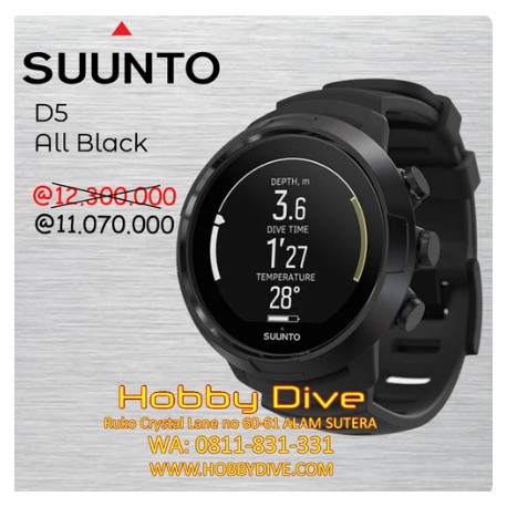 [SU-D5-BK] SUUNTO D5 Dive Computer All Black Scuba Diving