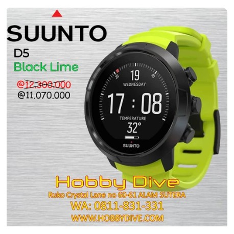 [SU-D5-BKL] SUUNTO D5 Dive Computer Black Lime Scuba Diving