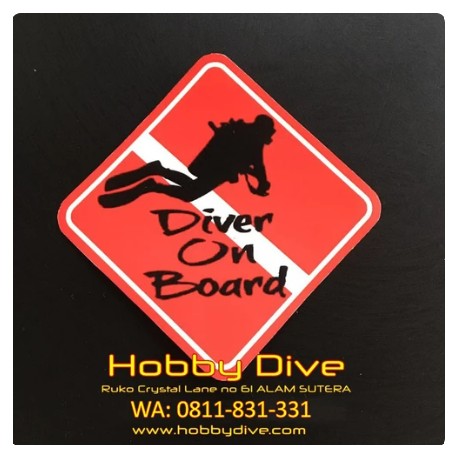 [HD-508] DIVING STICKER Waterproof Diver On Board Scuba Diving Accessories