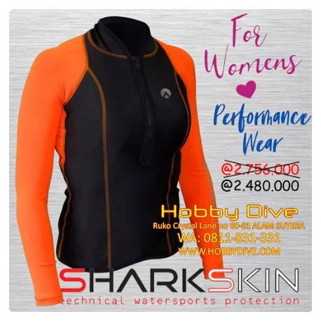 SHARKSKIN Performance Wear Long Sleeve Woman Orange SHA-TOP01