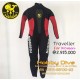 [PSN-0220-13] POSEIDON Wetsuit Traveller 3mm Red Women Scuba Diving