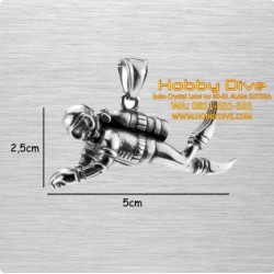 Stainless Steel 3D Diver Liontin Pendants Scuba Diving HD-424