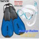 SEAC Snorkeling Set Tris Zoom S/KL Blue - Scuba Diving Alat Diving